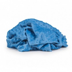 Tkanina MINK niebieski kocyki poduszki