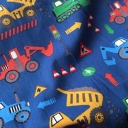 Bawełna dziecięca maszyny budowlane - sklep Otula.pl