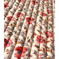 bawełna pikowana kwiaty